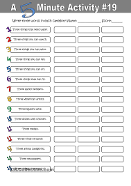 A 5 Minute Activity 19 English Activities Teaching English Activities