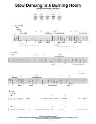 New Choir Sheet Music On Modern Score John Mayer Slow Dancing In A Burning Room Partition Tablature Guitare 3 30 Partition Guitare Guitare Guitare Basse