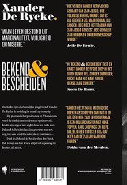 Bol Com Bekend Bescheiden Xander De Rycke 9789463932677 Boeken
