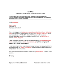 (1) reasons given for rejection were valid, (2) each rejections has the concurrence of an officer of someone with sufficient approval authority, (3) requirements of the ecoa are met and documented in each file. Insurance Broker Of Record Letter Template Doc Template Pdffiller