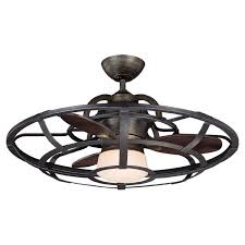 Outdoor ceiling fans with lights are the second largest product in lighting taking a market share of over 20% as 2016. Birch Lane 26 Yancy 3 Blade Led Caged Ceiling Fan With Remote Control And Light Kit Included Reviews Wayfair Ca