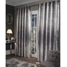 Glitter Crushed Velvet Ring Top Curtains Silver Grey Black And Silver Living Room Silver Living Room Silver Bedroom