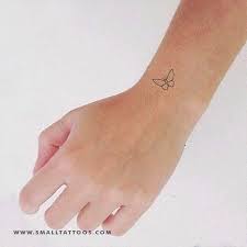 Minimalist Butterfly Temporary Tattoo Set Of 4 In 2020 Wrist Tattoos For Guys Minimalist Tattoo Small Wrist Tattoos