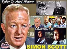 09-21 Remembering Simon Scott, born September 21, 1920 and passed away  December 11, 1991. He was best known for his role as Arnold Slocum