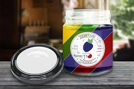 Realistic pickle jar mockup prepared in high resolution. Free Glass Sauce Jar Mockup Mockuptree