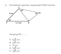 Check spelling or type a new query. Pada Segiempat Pqrs Diketahui Ps 9 Cm Pq 9 3 Cmsudut P 30 Derajat Sudut S 30 Derajat Sudut R Brainly Co Id