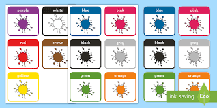 In word, select file and then print. make sure that the correct printer is chosen and then click print. your index card will print. Colour Word Flashcards Twinkl Teaching Resources