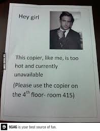 Copier Is Out Of Order Sign Funny Laugh Funny Pictures