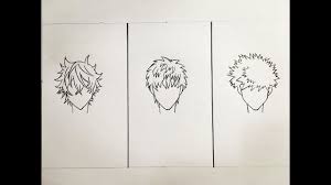 Although a wavy hairstyle may look quite voluminous at first it doesn t add a lot of distance to the top of course feel free to modify it for an exaggerated effect. How To Draw Male Anime Hair Youtube