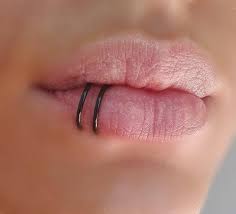 Double Silver Plated Gold Or Silver Double Nose Ring Lip Ring Fake Piercing High Quality Wire Non Tarnish Fake Piercing Piercing Lip Piercing