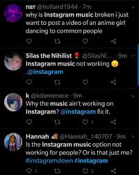 Instagram is down for thousands of users around the world in a mystery outage. Instagram Music Not Working For Many Users Instagram Down Not Working Digistatement