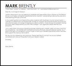 Letter recognition is the first skill a child needs to learn before beginning the task of learning deco. Special Education Assistant Cover Letter Sample Cover Letter Templates Examples