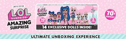 Lets see what they get! Amazon Com L O L Surprise Amazing Surprise With 14 Dolls 70 Surprises 2 Playset Toys Games
