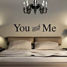 Your search for home interiors end here!! Amazon Com You And Me Vinyl Wall Decal Couple Bedroom Wall Decor Marriage Quotes Above Bed 60 Wx10 H Black Handmade