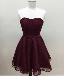 Simple Burgundy Lace Short Bridesmaid Dress Prom Dess From Girlsprom Prom Dresses For Teens Lace Homecoming Dresses Homecoming Dresses Short
