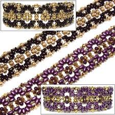 Deb Roberti S Around The Beading Table Bracelet Patterns Beaded Bracelet Patterns Super Duo Beads