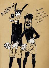 Yaoi pinup goofy (disney)+max goof