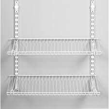 Rubbermaid Homefree Series 4 Ft Adjustable Mount Wire Shelving Kits Wire Shelving Shelving Closet Storage Systems