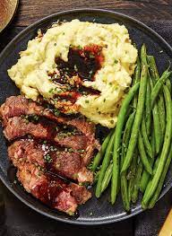 Ribeye And Roasted Garlic Pan Sauce Steak Dinner Recipes Steak Dinner Health Dinner Recipes