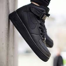 Black On Black Air Force High Tops Fashion Shoes Nike Shoes Women Nike Free Shoes