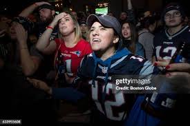 41 New England Patriots Fans Watch Their Team Play The Atlanta Falcons In  Super Bowl Li Photos & High Res Pictures