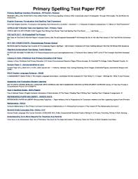 Free collection of 30+ printable primary lined paper pdf. Primary Spelling Test Paper Fill Online Printable Fillable Blank Pdffiller