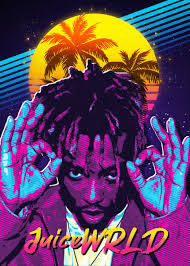 Juice Wrld Rapp Pop Art Poster Print Metal Posters Displate Pop Art Posters Posters Art Prints Rapper Art