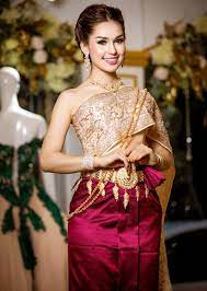 Khmer Wedding Costume Cambodian Wedding Dress Cambodian Dress Thai Wedding Dress