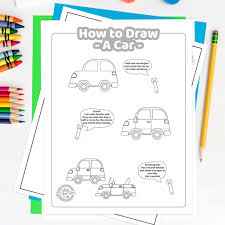 Please enter your email address receive free weekly tutorial in your email. How To Draw A Car Simple Printable Tutorial