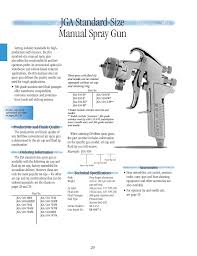 jga standard size manual spray gun manualzz com