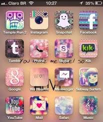Phone Templerun Instagram Snapchat Facebook Tumblr Skype Kik Google Weheartit Messenger Subwaysur Instagram And Snapchat Apple Products Iphone Icon