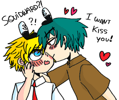 I Want Kiss You Spongebob Anime Spongebob Squidward