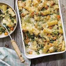 Gratin De Rigatonis Aux Poireaux Et A La Courge Ricardo Recipe Rigatoni Gratin Au Gratin