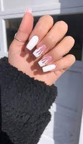 Nail ideas for winter sparkly nail designs chrome nails designs. Cold Fire Aycrlic Nails Fire Nails Long Acrylic Nails