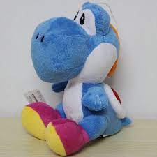 Amazon Com Super Mario Dark Blue Yoshi Plush Doll 6 Toys Games Yoshi Super Mario Blu