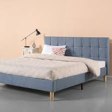 This stunning upholstered platform bed by zinus will transform your bedroom. Bedroom Furniture Easy Assembly Zinus Lottie Upholstered Square Stitched Platform Bed Mattress Foundation Strong Wood Slat Support Twin Furniture