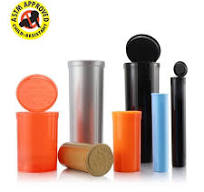 CBD Flower Child Resistant Plastic Squeeze Pop Top Bottle ...