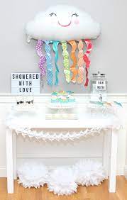 Gather yours guests in style today! Rain Themed Baby Shower Chinet