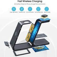 1m magnetic charging cable dock pad charger for 38/42mm apple watch iwatch 1 2 3. 3 In 1 Wireless Charger Station Qi Fast Apple Wireless Charging Stand Dock For Iphone 12 11 8 Pro Max Airpods Iwatch Samsung S20 Mome Ge