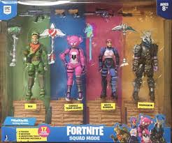 Each figure comes with a weapon and their harvesting tool. Easy Fortnite Squad Mode