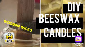 Using wooden wicks instead of cotton ones will add a wooded scent to the candle as it burns, and wooden wicks may also make the occasional crackling sound as the fire consumes them. Beeswax Candles With Wooden Wicks Tutorial How To Make Beeswax Candles Diy Candle Making Youtube