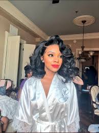 Wedding black hairstyles with a pile and long hair. Best Wedding Hairstyles For Black Bride On Stylevore