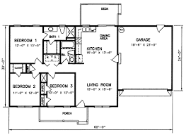 Country Style House Plan 3 Beds 2 Baths 1040 Sq Ft Plan 456 31 Floor Plans Ranch Ranch Style House Plans Ranch House Blueprints