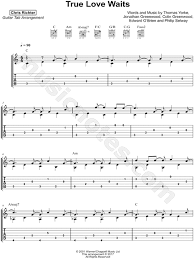 A banda radiohead já é conhecida e consagrada por suas músicas tristes. Chris Richter True Love Waits Guitar Tab In C Major Download Print Sku Mn0196371
