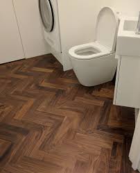 Engineered Walnut Parquet Wood Flooring Fitted In A Herringbone Pattern Stairs Cladding Wood Parquet Flooring Wood Floors