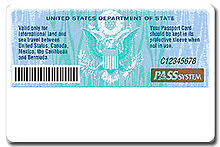 Citizens looking to travel abroad will need to obtain a passport. United States Passport Card Wikipedia