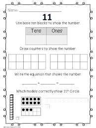 Numbers 11 20 Composing And Decomposing Them Math Teens Number Worksheets Kindergarten Math