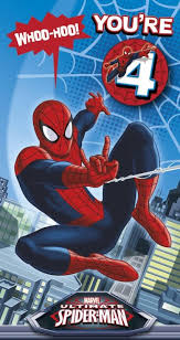 Поздравление с др на английском. Uk Greetings Spiderman 4th Birthday Card Cards 44 Gifts And Party Happy Birthday Spiderman Birthday Boy Quotes Happy 4th Birthday