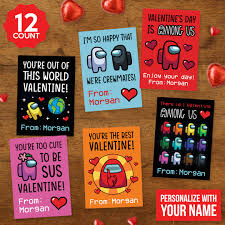 With nearly 200,000 birthday cards to choose from, you're sure to find one that speaks their language for a birthday greeting they'll always remember. 30 Off Among Us Personalized Valentine Cards 12 Pk Party Supplies Canada Open A Party