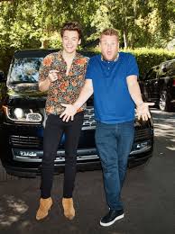 Harry styles opts for trademark casual attire. Spotted Harry Styles And James Corden In Gucci Shirts Pause Online Men S Fashion Street Style Fashion News Streetwear